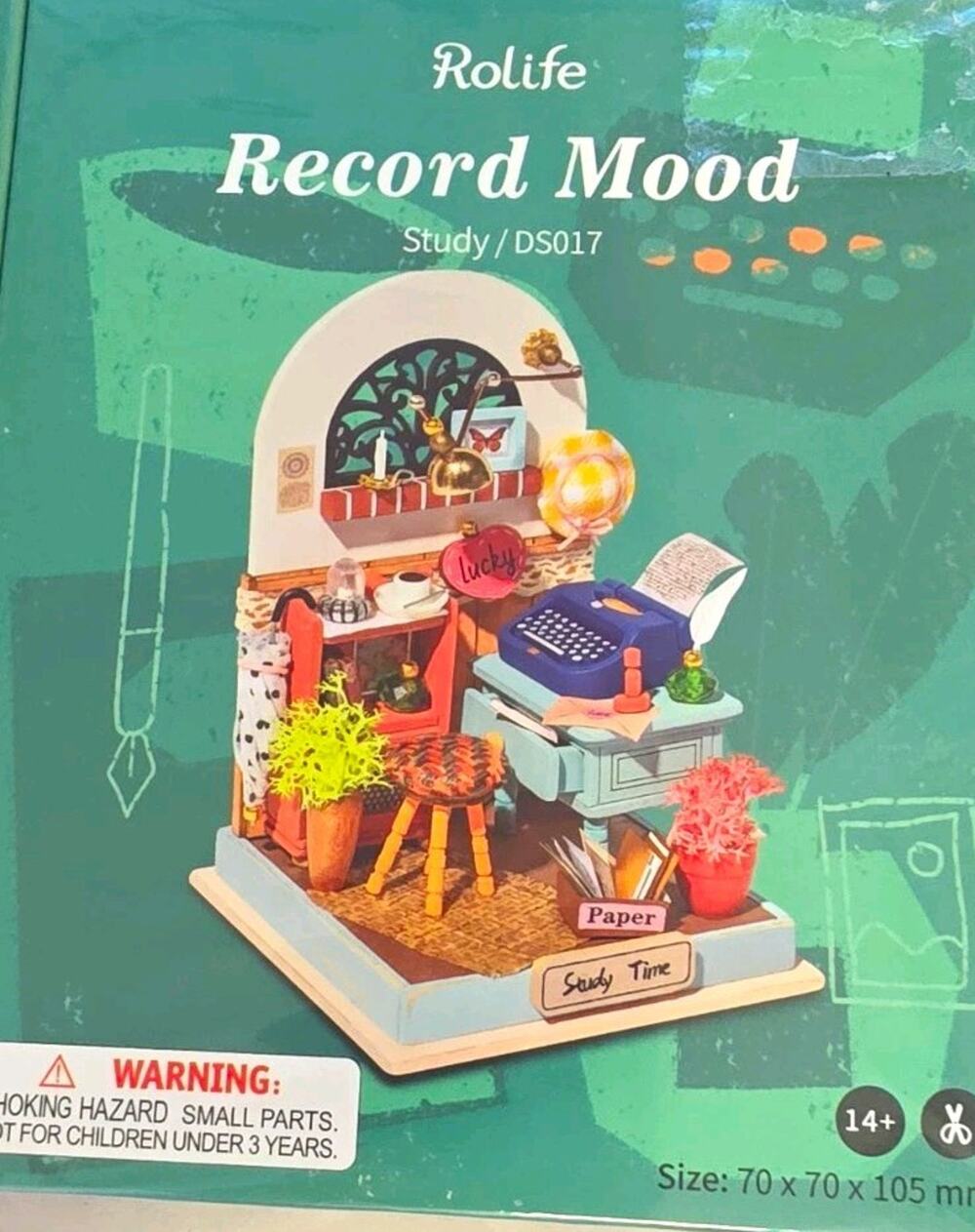 Rolife Record Mood DS017 Diorama Unassembled Kit Wood/Paper/Metal Age 14+